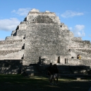 Templo 1 on Gran Basamento, the largest temple at Chacchoben