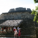 Templo 24, the covered area was where excavations into the temple were made