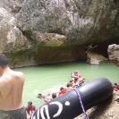 Just upstream of the first cave