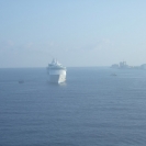 A Royal Caribbean ship coming into Cozumel