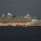 Navigator of the Seas with tenders in the evening
