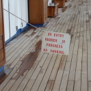 Part of the promenade deck closed for fuel bunkering
