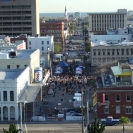 Downtown Galveston with Mardi Gras going on