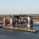 Oil drilling platform in Galveston Channel