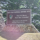 NPS sign for the San Juan forts