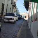 Looking up a street in Old San Juan