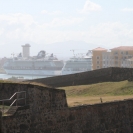 The Celebrity Summit and Royal Caribbean Serenade of the Seas seen from San Cristobal