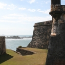 Looking down the moat around El Morro
