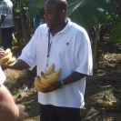 Cosol handing out bananas