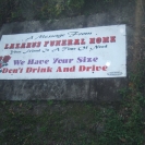 An interesting sign at a hairpin turn near Soufriere