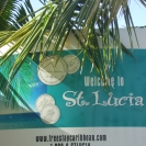 Wlcome to St Lucia sign