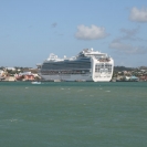 Crown Princess at dock in Antigua