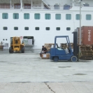 Loading provisions on the Crown Princess