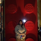 Cathy at the Lego store at Downtown Disney