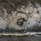 Old man's face in the rocks