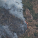 Burning to clear brush on the hillside