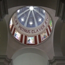 The dome of the Church of San Pedro Claver with stained glass windows
