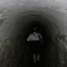 Cathy headed through a tunnel in the Castillo de San Felipe
