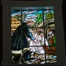 Stained glass window in the dome