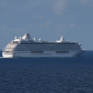 The Crystal Serenity paralleling us to Florida
