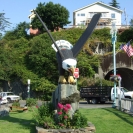 Eagle sculpture in Ketchikan