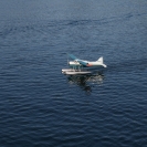 A floatplane taking off near the ship