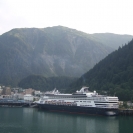 The Veendam early morning in Juneau
