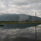 Mountain reflecting in a pond