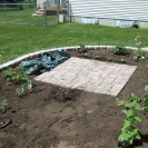Part of the garden with the dirt put in