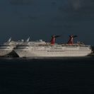 The Carnival Inspiration and Carnival Elation in Cozumel