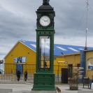 Clock outside the port in Punta Arenas