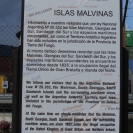 Sign about Argentinas claim to the Islas Malvinas (Falkland Islands)